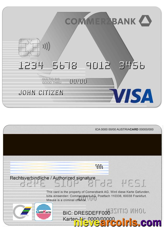 Germany Commerzbank Visa Card